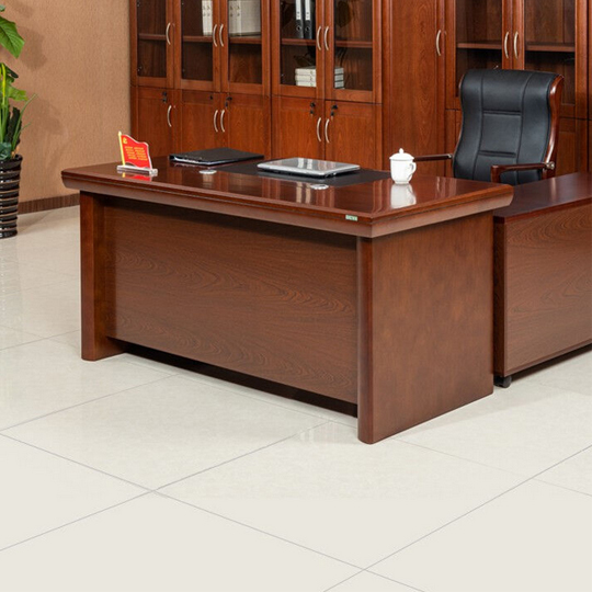 華禮龍 JTH-02 木制臺(tái)、桌類(lèi) 簡(jiǎn)約現(xiàn)代面板材質(zhì)人造板辦公家具老板桌油漆工人辦公桌實(shí)木貼皮經(jīng)理桌1.8米大班臺(tái) JTH-02  